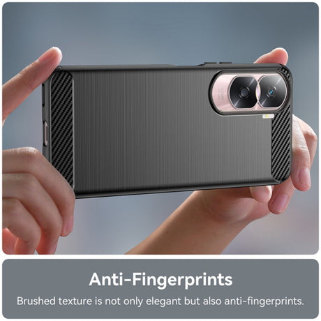 Husa de protectie Techsuit Carbon Silicone compatibil cu Honor 90 Lite, Negru