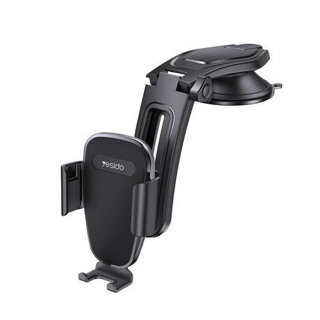 Suport Yesido (C130), Gravity Grip for Dashboard, Adjustable Suction Cup Holder, Negru