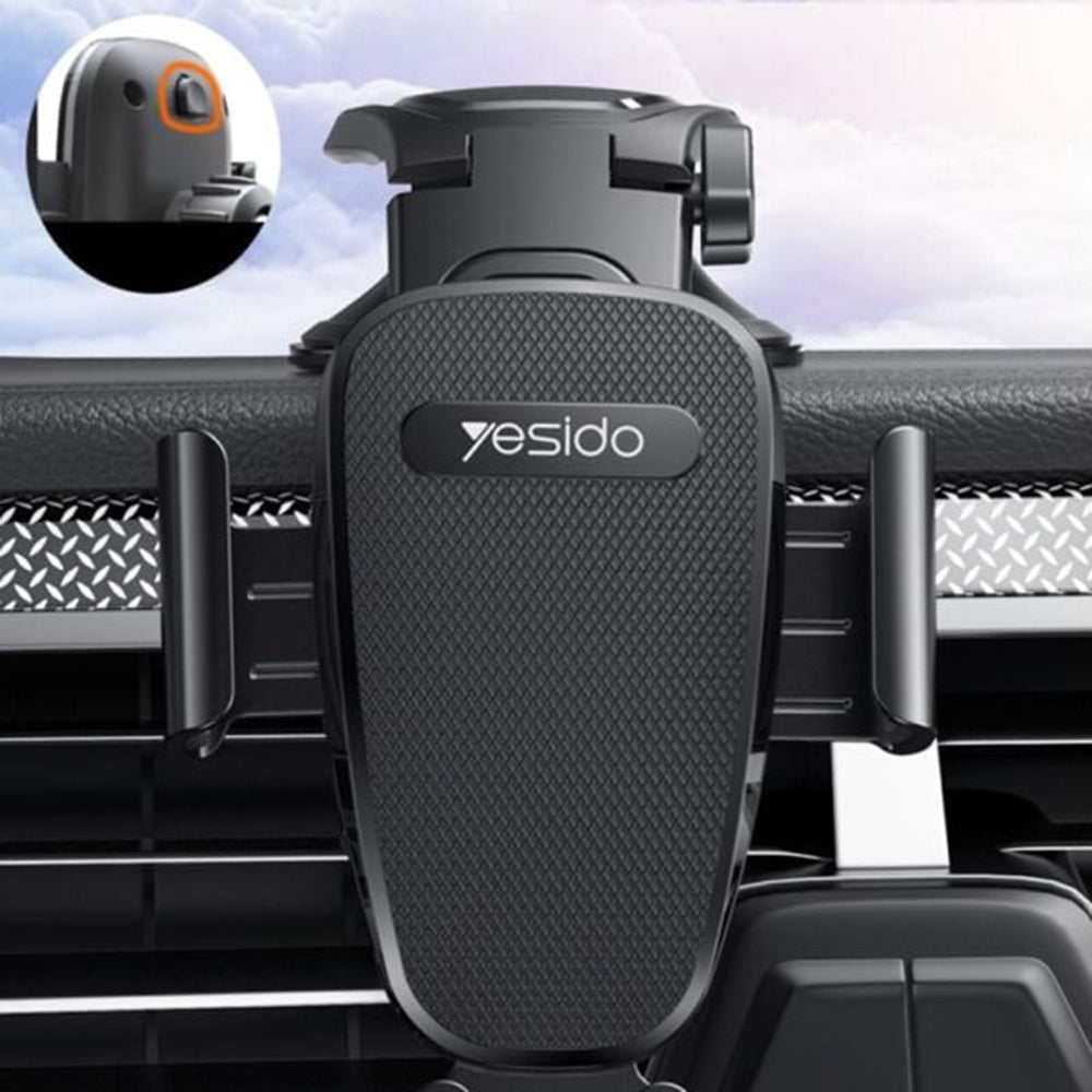Suport Yesido (C130), Gravity Grip for Dashboard, Adjustable Suction Cup Holder, Negru