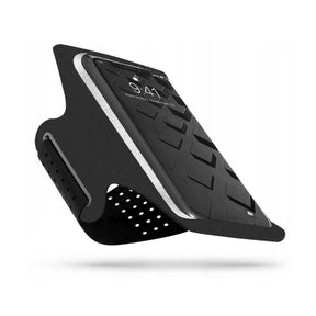Techsuit Sports Armband (TH10), with Headphones Cable Clips, for Phones, max 7", Negru / Gray