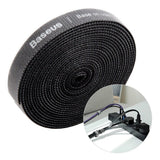 Gadget Baseus Cable Organizer (ACMGT-F01), 3M Velcro Adhesive Tape, Extra Strong, 3meters, Width 14mm, Indoor/Outdoor Use, Negru