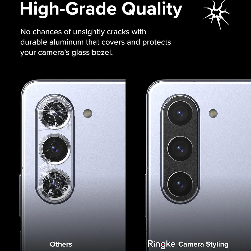 Folie de protectie Ringke Camera Styling compatibil cu Samsung Galaxy Z Fold5, Negru