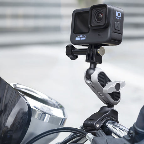 Suport Techsuit Sports Camera Riding (JX-008), GoPro Compatible, Aluminium Alloy, Gri