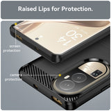 Husa de protectie Techsuit Carbon Silicone compatibil cu Oppo Reno10 / Reno10 Pro, Negru