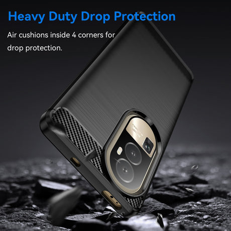 Husa de protectie Techsuit Carbon Silicone compatibil cu Oppo Reno10 / Reno10 Pro, Negru