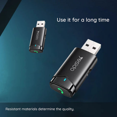 Adaptor Yesido Wireless Aux Car Receiver (YAU40), Handsfree Call, HD Sound Quality, Negru