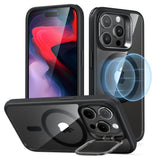 Husa de protectie ESR Classic Hybrid HaloLock Kickstand compatibil cu iPhone 15 Pro, Transparent Black