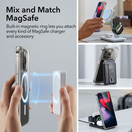 Husa de protectie ESR Classic Hybrid HaloLock compatibil cu iPhone 15 Pro, Transparent