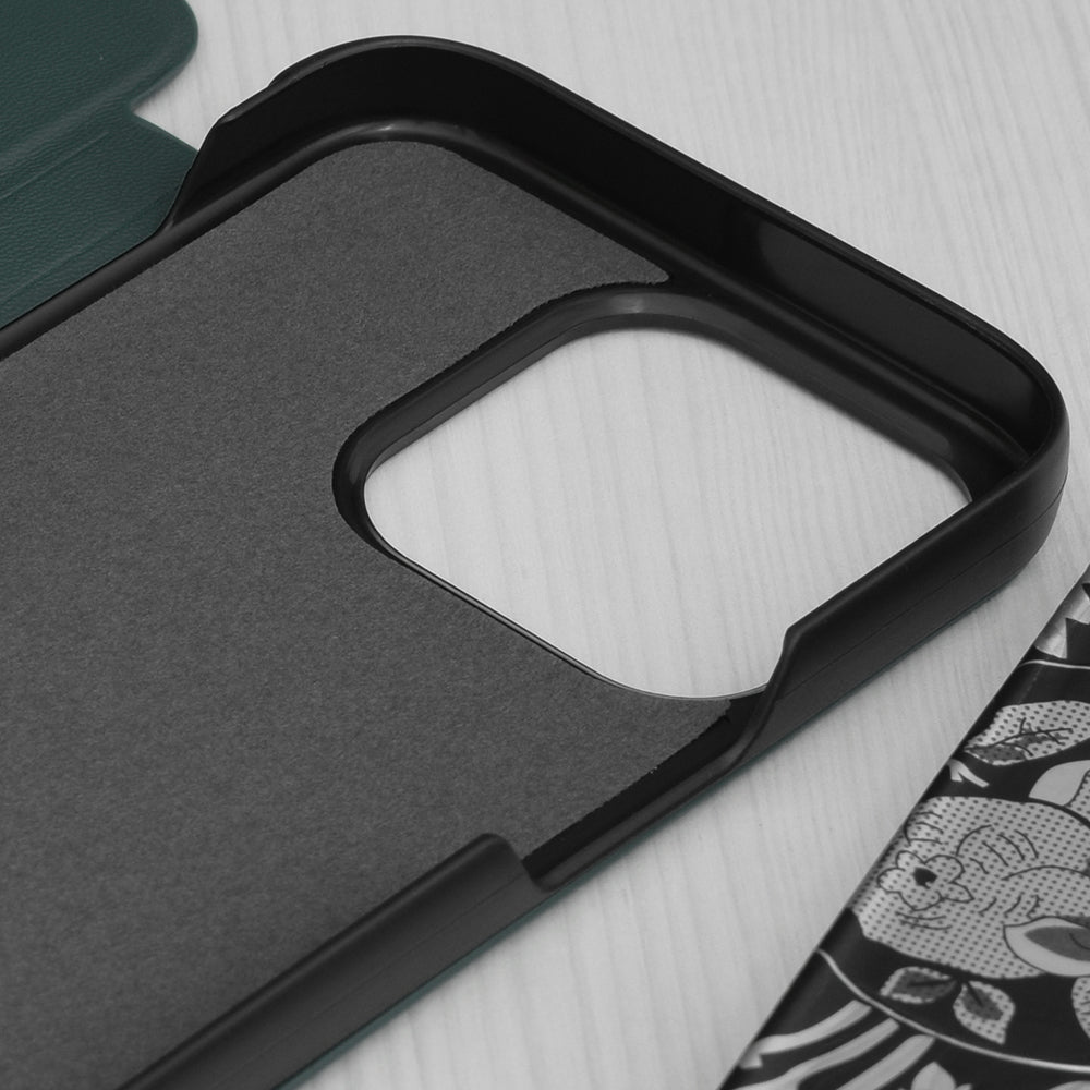 Husa de protectie Techsuit eFold Series compatibil cu iPhone 15 Pro, Verde Inchis