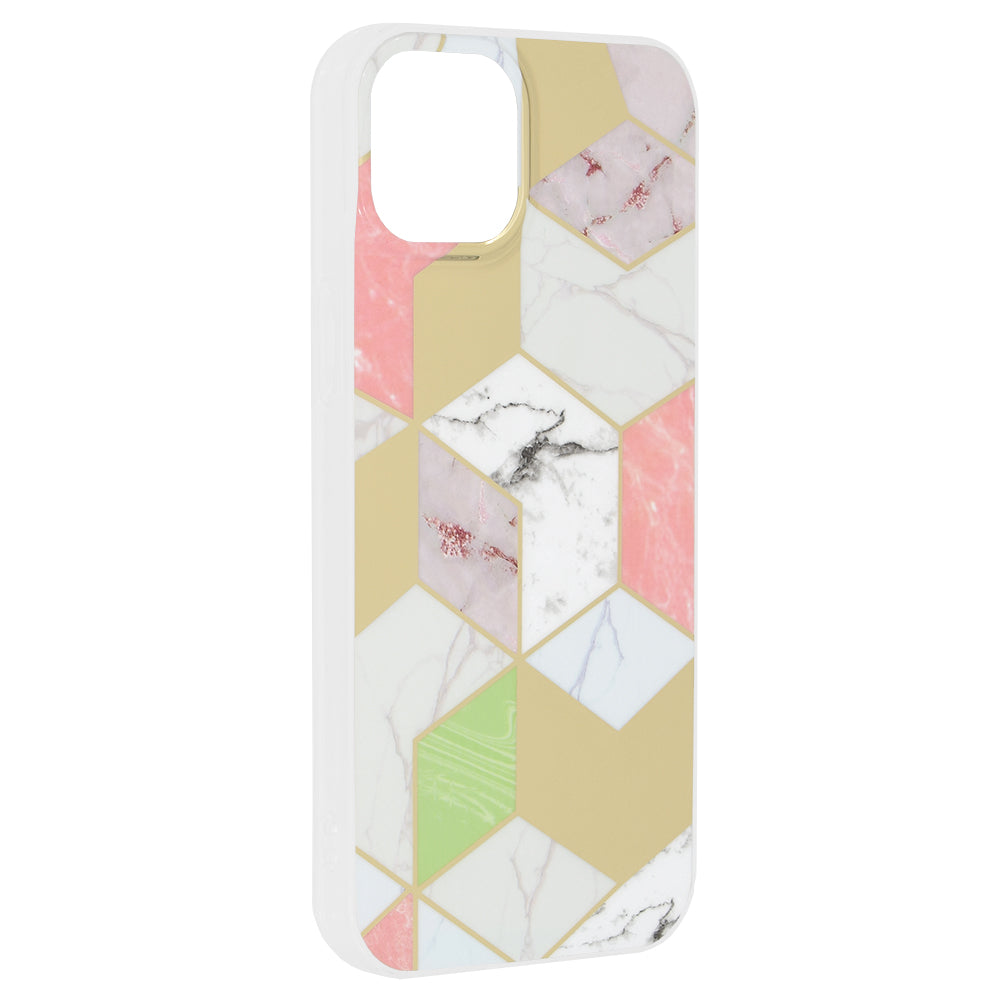 Husa de protectie Techsuit Marble Series compatibil cu iPhone 15 Plus, Mov Hex