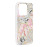 Husa de protectie Techsuit Marble Series compatibil cu iPhone 15 Pro, Roz Hex
