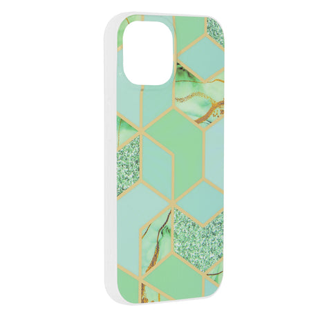 Husa de protectie Techsuit Marble Series compatibil cu iPhone 15, Verde Hex
