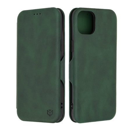 Husa de protectie Techsuit Safe Wallet Plus compatibil cu iPhone 15 Plus, Verde