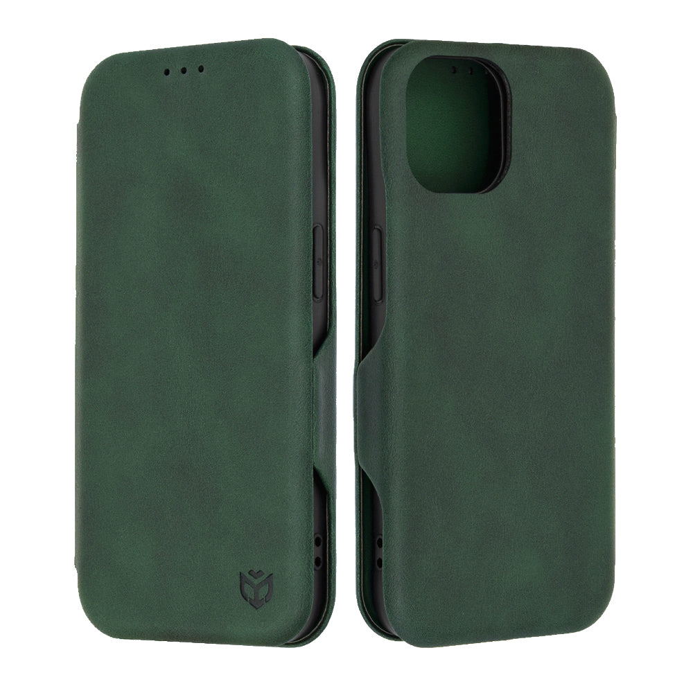 Husa de protectie Techsuit Safe Wallet Plus compatibil cu iPhone 15, Verde