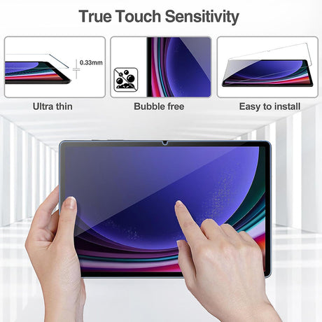 Husa de protectie tableta Lito 2.5D Classic Glass compatibil cu Samsung Galaxy Tab S9 Plus / S9 FE Plus / S10 Plus, Transparent