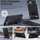 Husa de protectie ESR Air Shield Boost Kickstand compatibil cu iPhone 15 Plus, Translucent Black
