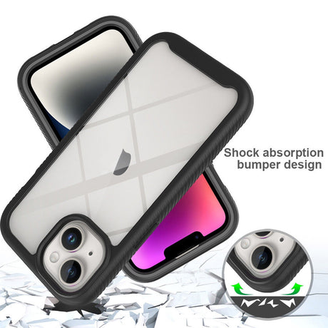 Folie de protectie Techsuit Defense360 Pro + compatibil cu iPhone 15 Plus, Negru