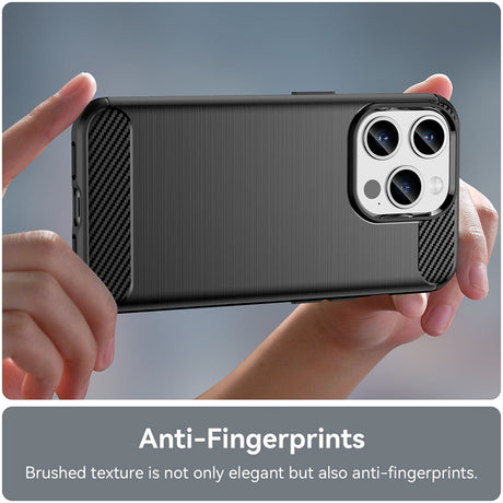 Husa de protectie Techsuit Carbon Silicone compatibil cu iPhone 15 Pro Max, Negru