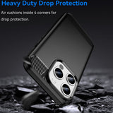Husa de protectie Techsuit Carbon Silicone compatibil cu iPhone 15 Pro Max, Negru