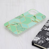 Husa de protectie Techsuit Marble Series compatibil cu iPhone 15 Plus, Verde Hex
