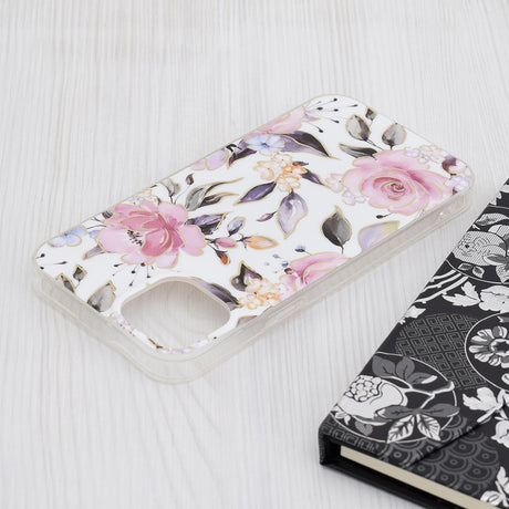Husa de protectie Techsuit Marble Series compatibil cu iPhone 15 Plus, Chloe White