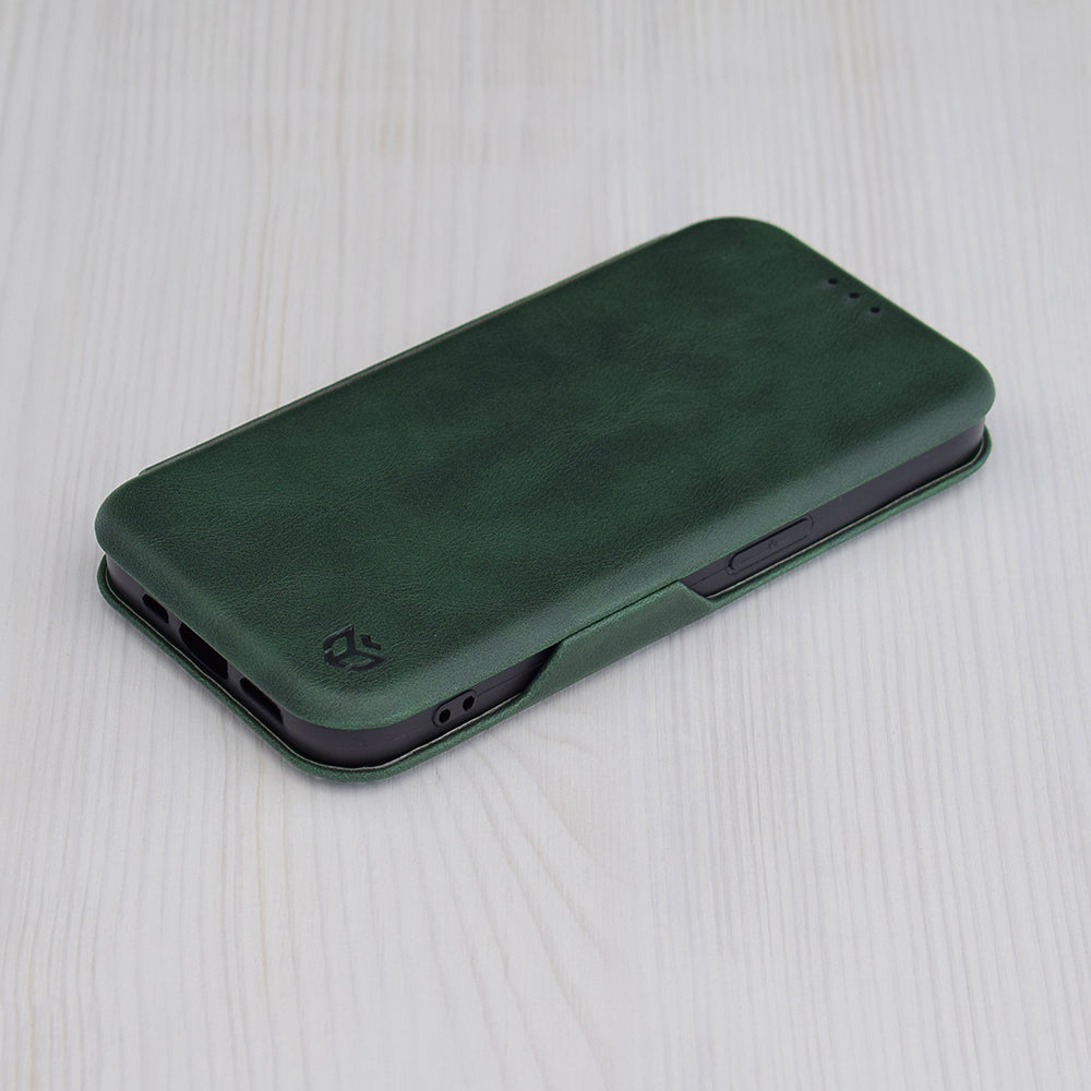 Husa de protectie Techsuit Safe Wallet Plus compatibil cu iPhone 15 Pro Max, Verde