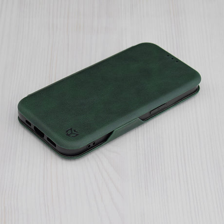 Husa de protectie Techsuit Safe Wallet Plus compatibil cu iPhone 15 Plus, Verde