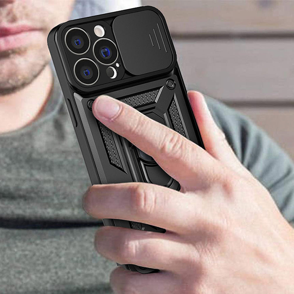Husa de protectie Techsuit CamShield Series compatibil cu iPhone 15, Negru