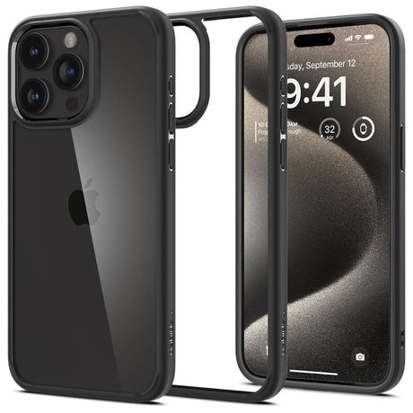 Spigen Ultra Hybrid ACS06570 fekete tok iPhone 15 Pro Max készülékhez