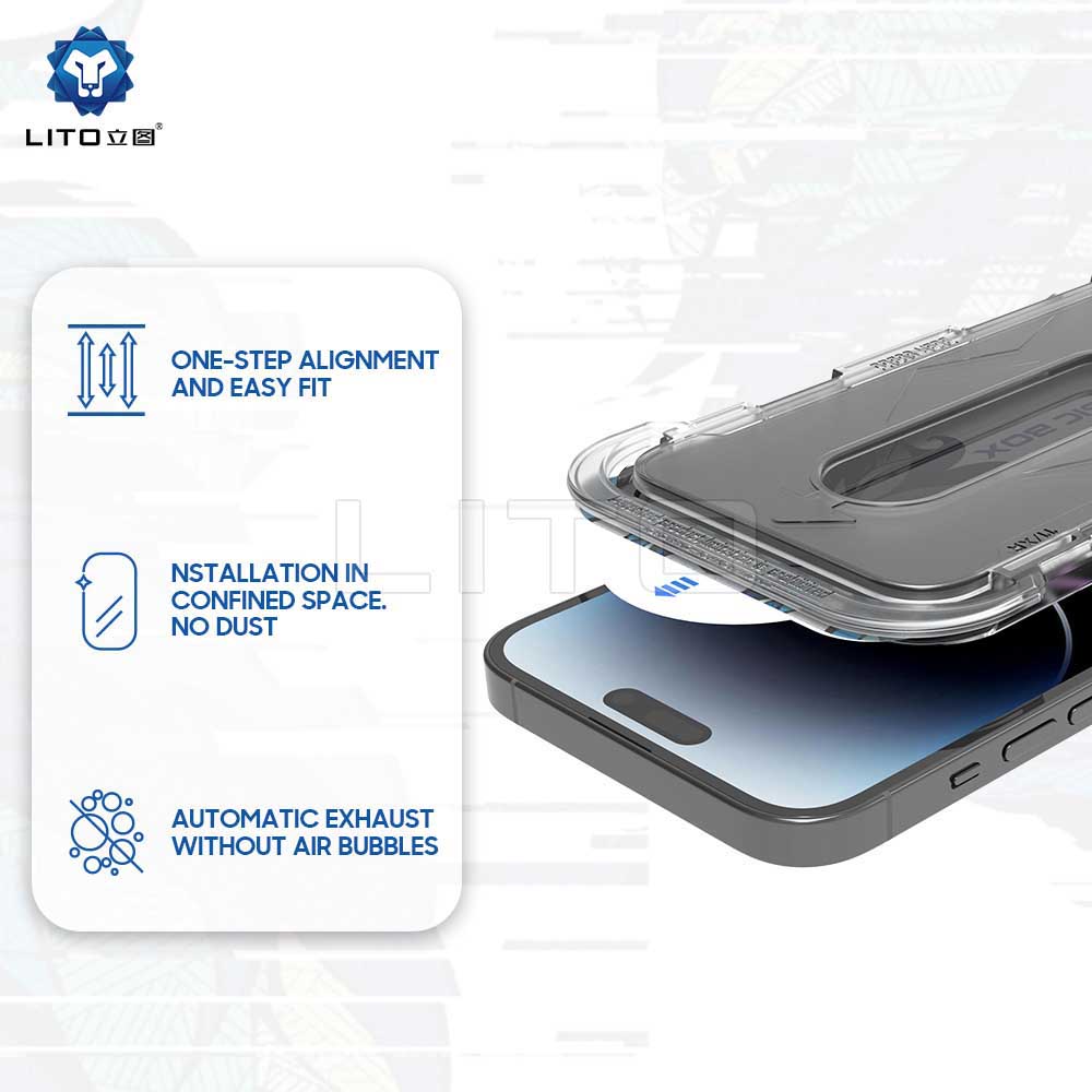 Folie de protectie Lito Magic Glass Box D+ Tools compatibil cu iPhone 16, Privacy