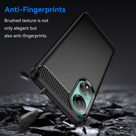 Husa de protectie Techsuit Carbon Silicone compatibil cu Oppo A78 4G, Negru