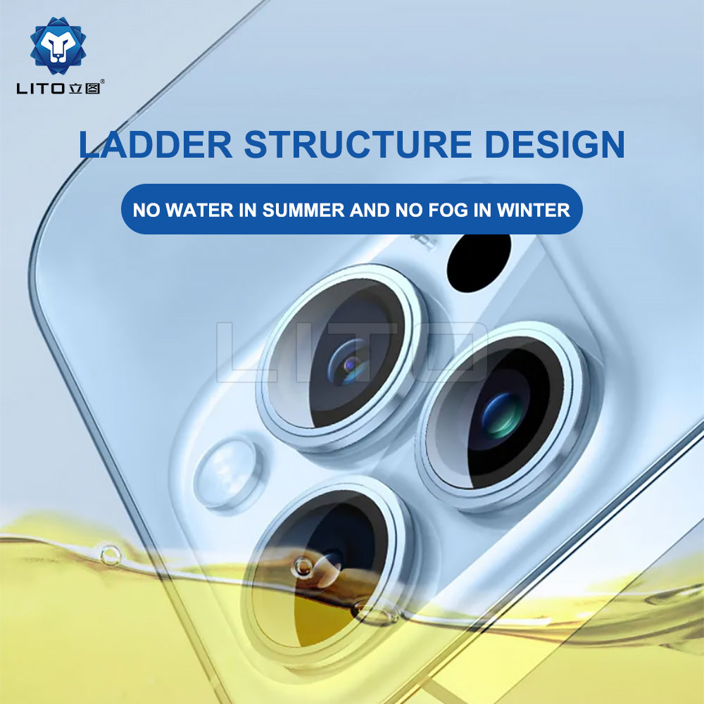 Folie de protectie Lito S+ Camera Glass compatibil cu iPhone 15 / iPhone 15 Plus, Galben