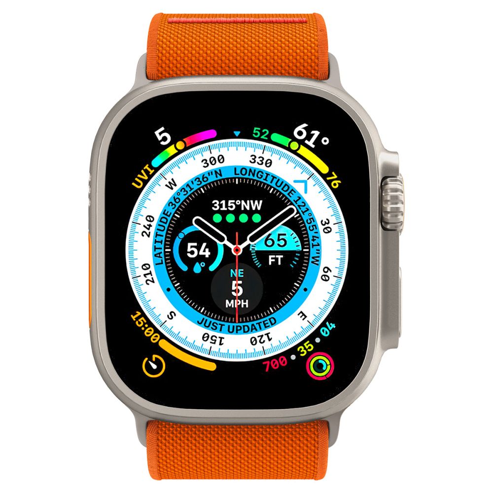 Accesoriu smartwatch Spigen Fit Lite Ultra (AMP05986) compatibil cu Apple Watch 1/2/3/4/5/6/7/8/9/10/SE/SE 2/Ultra/Ultra 2/Ultra 3 (42/44/45/46/49mm), Portocaliu