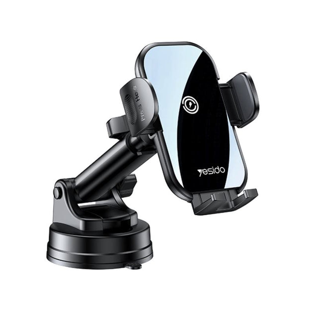 Suport Yesido with Wireless Charging (C197), for Windshield and Dashboard, 15W, Negru