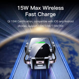 Suport Yesido with Wireless Charging (C197), for Windshield and Dashboard, 15W, Negru