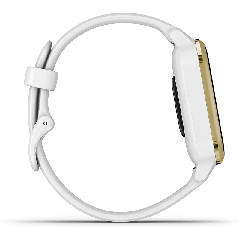 Ceas Sport / Smartwatch Garmin Venu SQ Music, White/Gold