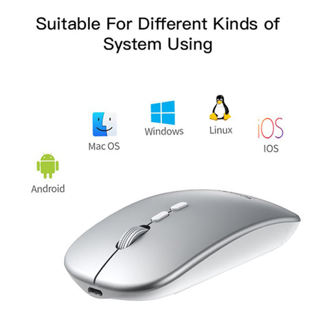 Mouse Yesido (KB15), 800/1200/1600DPI, 2.4G, Argintiu