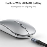 Mouse Yesido (KB15), 800/1200/1600DPI, 2.4G, Argintiu