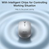 Mouse Yesido (KB15), 800/1200/1600DPI, 2.4G, Argintiu
