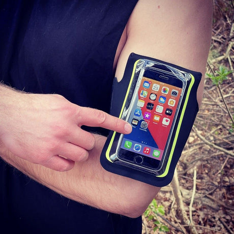Techsuit Sports Armband (TH10), with Velcro, for Phones, max 6.5", Negru / Gray