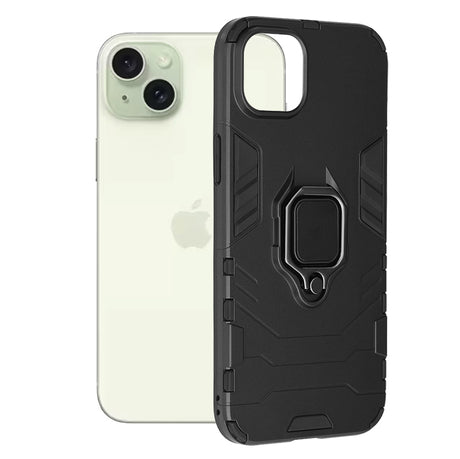 Husa de protectie Techsuit Silicone Shield compatibil cu iPhone 15 Plus, Negru