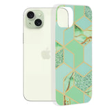 Husa de protectie Techsuit Marble Series compatibil cu iPhone 15 Plus, Verde Hex