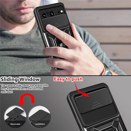 Husa de protectie Techsuit CamShield Series compatibil cu Google Pixel 8, Negru