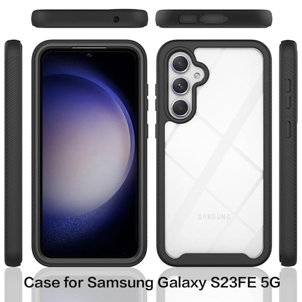 Folie de protectie Techsuit Defense360 Pro + compatibil cu Samsung Galaxy S23 FE, Negru