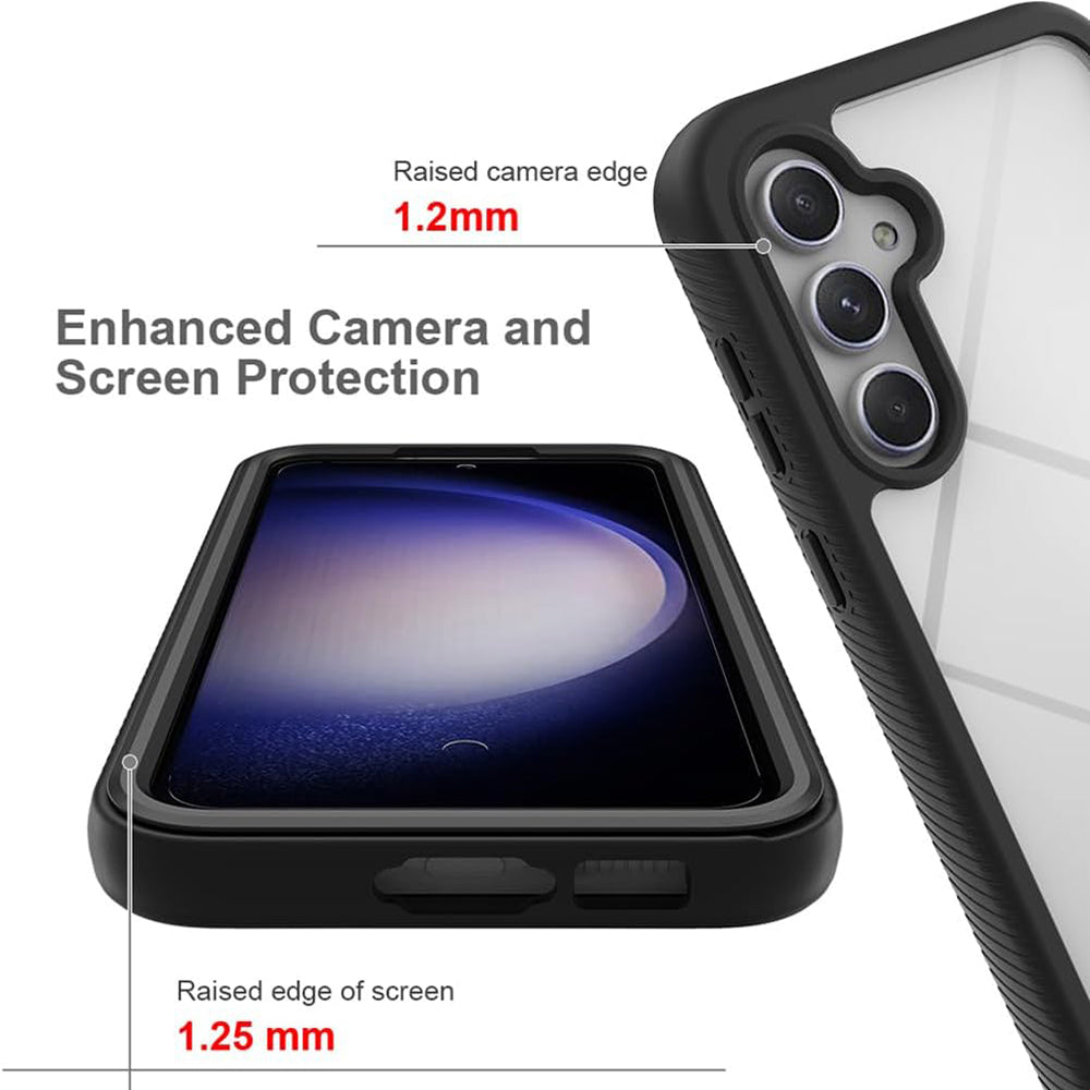 Folie de protectie Techsuit Defense360 Pro + compatibil cu Samsung Galaxy S23 FE, Negru