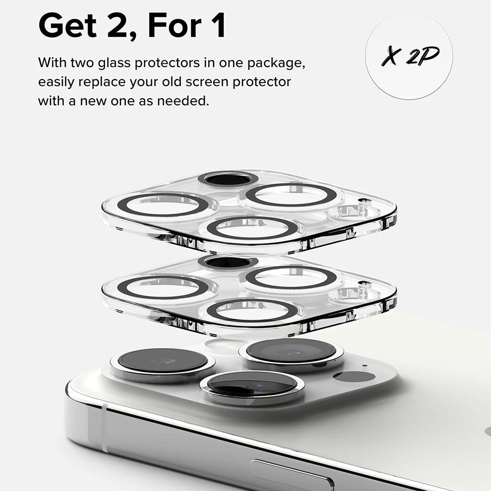 Folie de protectie Ringke Camera Glass (set de 2) compatibil cu iPhone 15 Pro Max, Transparent