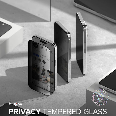 Folie pentru iPhone 15 Pro - Ringke Tempered Glass - Privacy