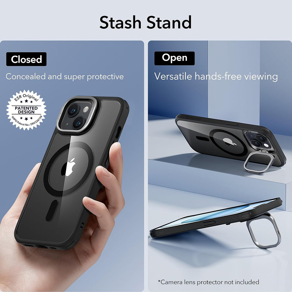 Husa de protectie ESR Classic Hybrid compatibil cu iPhone 15, Negru