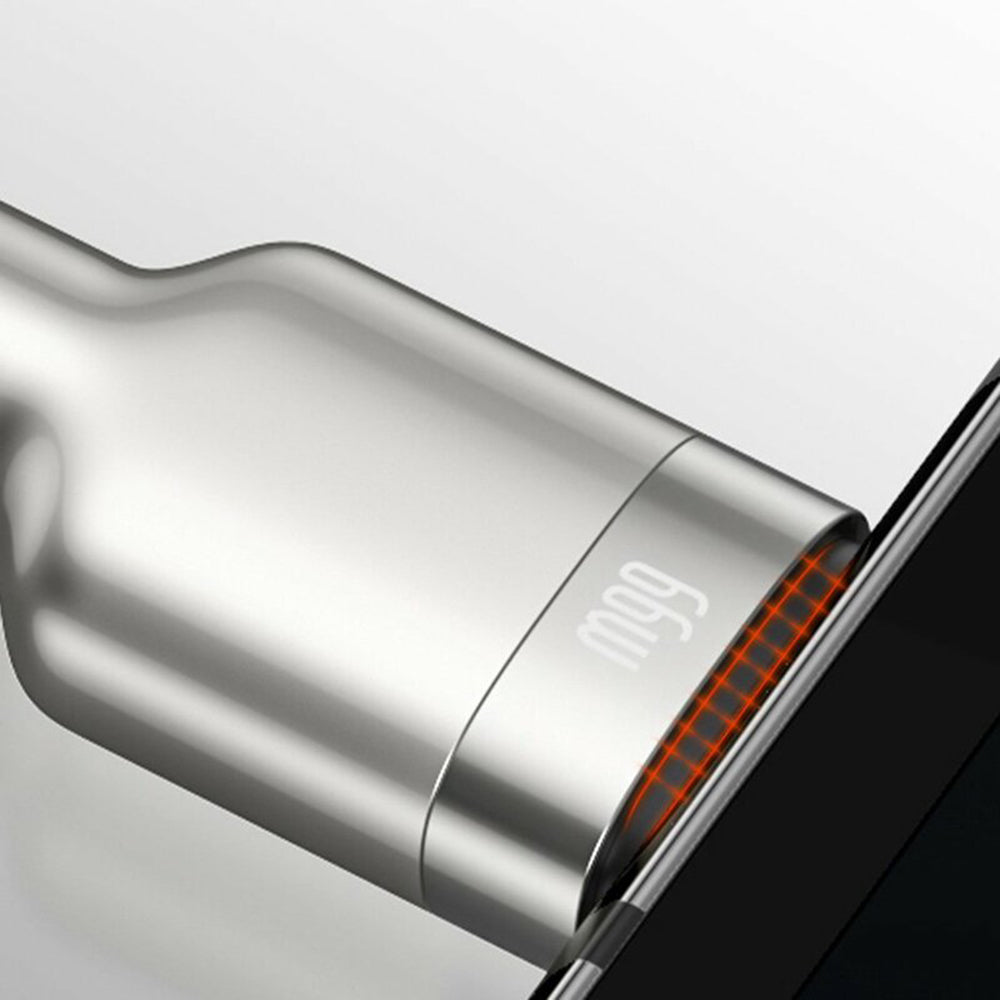 Cablu Baseus Cafule Series Metal (CAKF000001), USB to Type-C, Super Fast Charging, 66W, 6A, 25cm, Negru