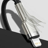 Cablu Baseus Cafule Series Metal (CATLJK-01), Type-C to Lightning, 20W, 25cm, Negru